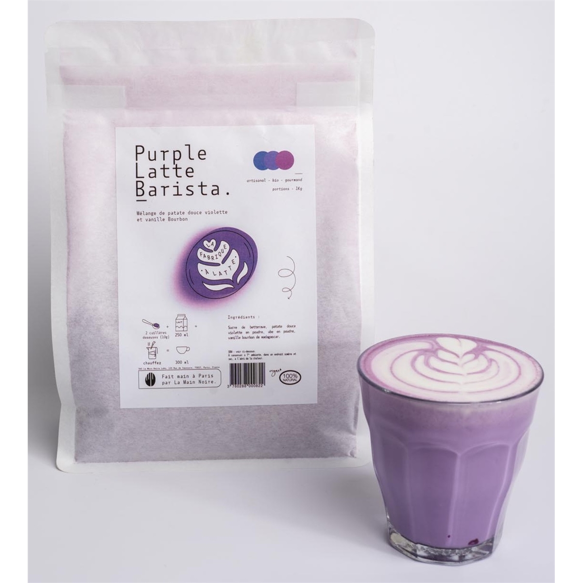 LATTE BARISTA PURPLE MAIN NOIRE 1KG BIO