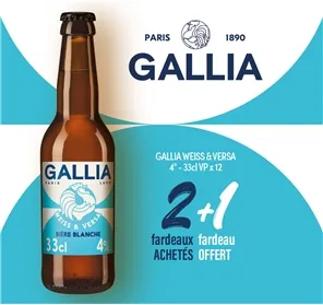 2+1 GALLIA WEISS ET VERSA  33CL VP