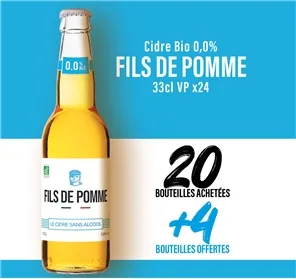 20+4 BOUTEILLES CiDRE 0,0% FILS DE POMME