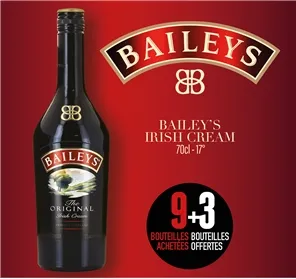 9+3 BAILEYS IRISH CREAM 70cl