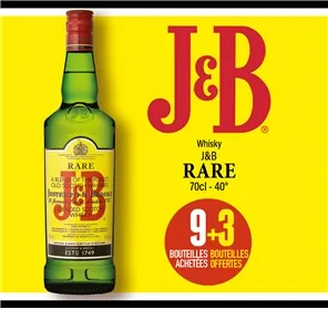 9+3 WHISKY J&B 70CL 