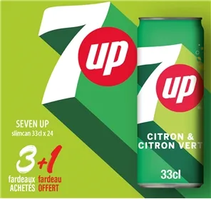 3+1 SEVEN UP SLIMCAN 33CL