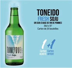SOJU TONEIDO FRESH 1carton de 20 +1 carton offert 