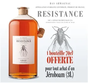 1 ARMAGNAC RESISTANCE 3L ACHETE + 1 BOUTEILLE 70CL 