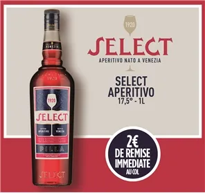 2€ DE REMISE SUR SELECT APERITIVO