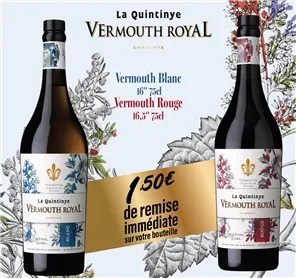 1,5€ DE REMISE SUR VOS VERMOUTH QUINTINYE 