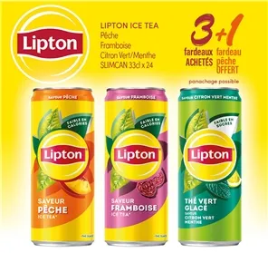 3+1 LIPTON ICE TEA  SLIMCAN 33CL x 24