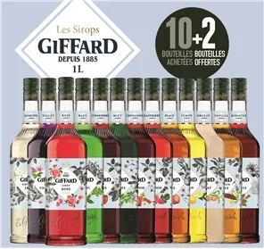 10+2 SUR LA GAMME DE SIROPS GIFFARD 
