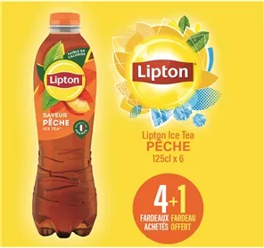 4+1 LIPTON ICE TEA  PECHE 125CL PET