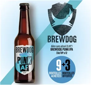 9+3 BOUTEILLES BREWDOG PUNK IPA 0,49° 33CL VP