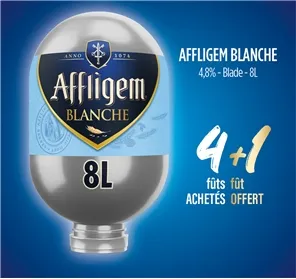 4+1 FÛT 8L AFFLIGEM BLANCHE 