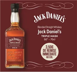 3,50EUROS REMISE JACK DANIEL'S TRIPLE MASH
