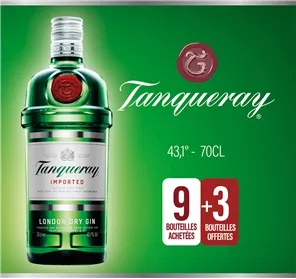 9+3 GIN TANQUERAY 70CL