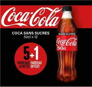 5+1 COCA SANS SUCRES PET 50cl X 12