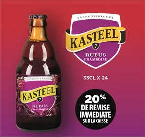 20% REMISE KASTEEL RUBUS FRAMBOISE 33CL