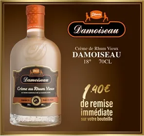 1,40€ REMISE CREME DE RHUM DAMOISEAU 