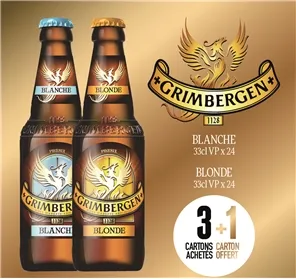 3+1 GRIMBERGEN BLONDE ET BLANCHE - 33cl VP 