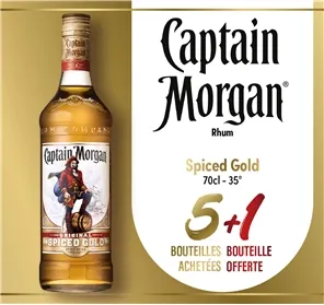5+1 CAPTAIN MORGAN SPICED GOLD 70CL