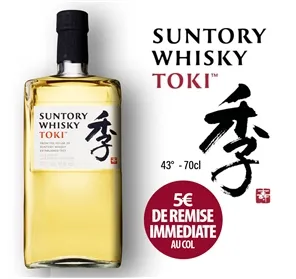 5€ REMISE WHISKY TOKI DE SUNTORY 70CL