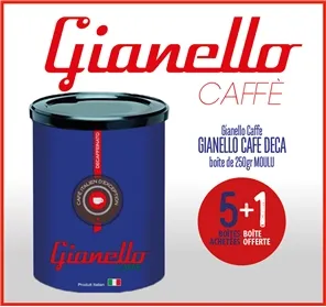 5+1 GIANELLO CAFFE BOITE DECA MOULU 250GR