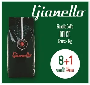 8+1 KG OFFERT GIANELLO DOLCE CAFE GRAINS