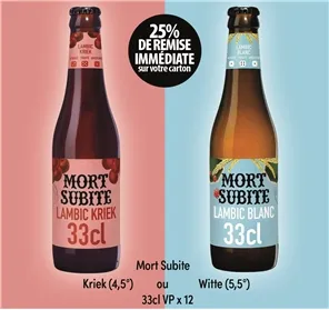 3+1 MORT SUBITE LAMBIC KRIEK 33CL VP