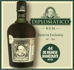 4€ DE REMISE RON DIPLOMATICO RESERVA 70CL