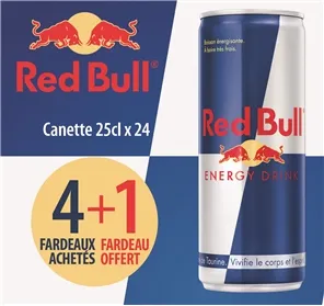 4+1 FARDEAU RED BULL CANETTE 25CL