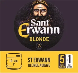 ST ERWANN BLONDE D'ABBAYE  5+1 FÛT20L
