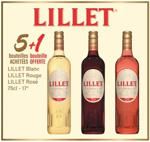 5+1 LILLET BLANC ROSE ET ROUGE