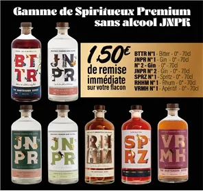 1.50€ DE REMISE SUR GAMME SPiRITEUX SANS ALCOOL JNPR