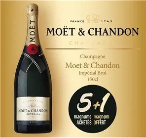 5+1 MAGNUM CHAMPAGNE MOET& CHANDON BRUT IMPERIAL 