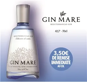 3,5€ DE REMISE SUR GIN MARE