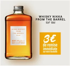 3€ REMISE NIKKA FROM THE BARREL 51,4° 50CL