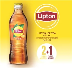 2+1 LIPTON ICE TEA PECHE 25CL VCX24