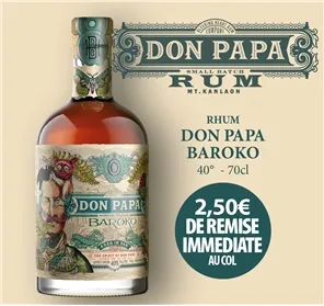 2,50 EUROS REMISE RHUM DON PAPA BAROKO 