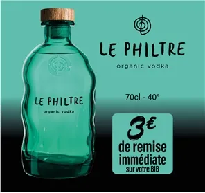 3€ DE REMISE SUR VODKA LE PHILTRE 70CL