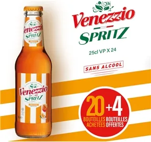 20+4 BOUTEILLES VENEZZIO SPRITZ SANS ALCOOL 25CL VX 24