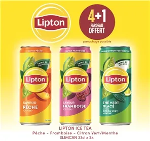 4+1 LIPTON ICE TEA  SLIMCAN 33CL x 24
