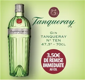 3,50€ REMISE GIN TANQUERAY TEN 70CL
