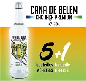 5+1 CACHACA CANA DE BELEM 39 ° 70CL