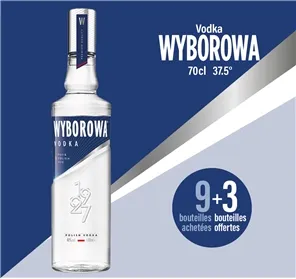 9+3 VODKA WYBOROWA 70CL 