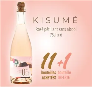 11+1 KISUME VIN PETILLANT ROSE SANS ALCOOL 