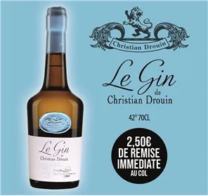 2,5 euros REMISE GIN CHRISTIAN DROUIN 