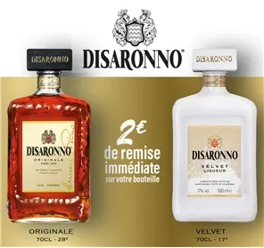 2€ REMISE DISARONNO ORIG ET VELVET