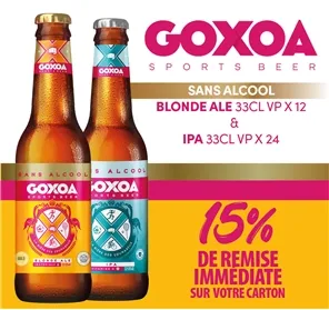 15% REMISE GOXOA BLDE ET IPA 