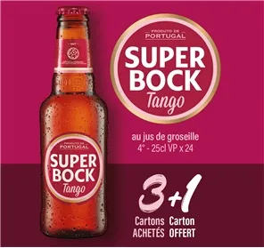3+1 CARTON SUPER BOCK TANGO 25CL VP