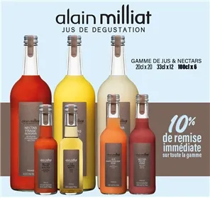 10% DE REMISE CHEZ ALAIN MILLIAT