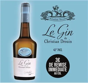 3€ REMISE GIN CHRISTIAN DROUIN 