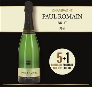 5+1 CHAMPAGNE PAUL ROMAIN BRUT 75CL